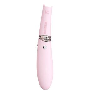 Вакуумний вібратор з вібрацією для клітора і вагіни рожевий KissToy Miss CC Talla