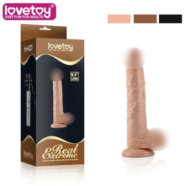 Великий 24/4 см реалістичний фалоімітатор на присоску 24 см Lovetoy Real Extreme Talla від компанії TALLA - фото 1