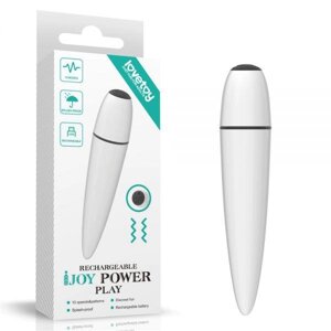 Вібратор для стимуляції клітора білий Lovetoy IJOY Rechargeable Power Play Talla