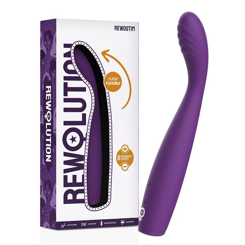 Вібратор для точки G фіолетового кольору Rewolution Rewostim Flexible Vibrator Talla від компанії TALLA - фото 1