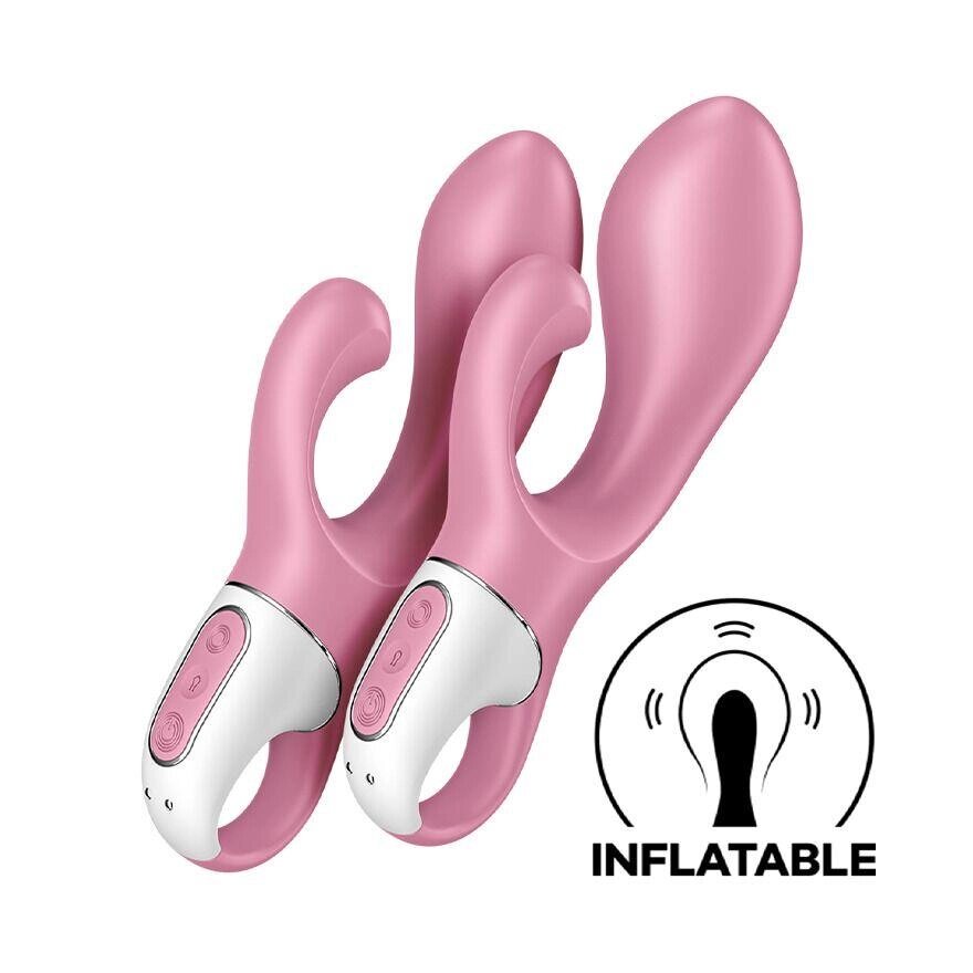 Вібратор кролик для стимуляції точки G надувний Satisfyer Air Pump Bunny 2 рожевий Talla від компанії TALLA - фото 1