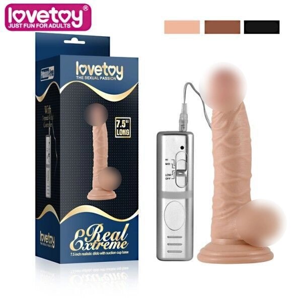 Вібратор на присоску тілесний реалістик Lovetoy Real Extreme 3 speed Lifelike Talla від компанії TALLA - фото 1