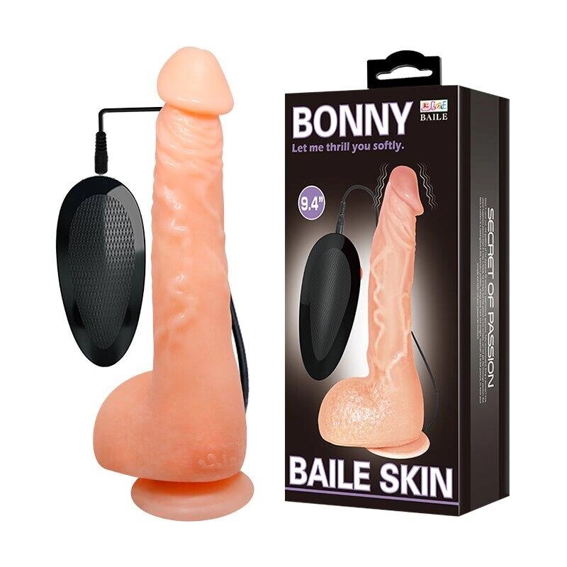 Вібратор реалістичний на присоску бежевий Baile Skin BONNY Talla від компанії TALLA - фото 1