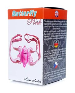 Вібро-стимулятор метелик для клітора рожева Butterfly Talla