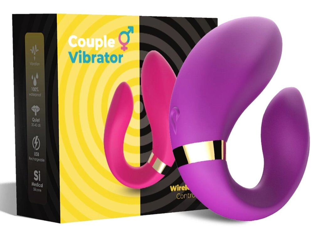 Вібромасажер для пар з пультом ДК фіолетового кольору BOSS of TOYS Boss Series Couple Vibrator Talla від компанії TALLA - фото 1