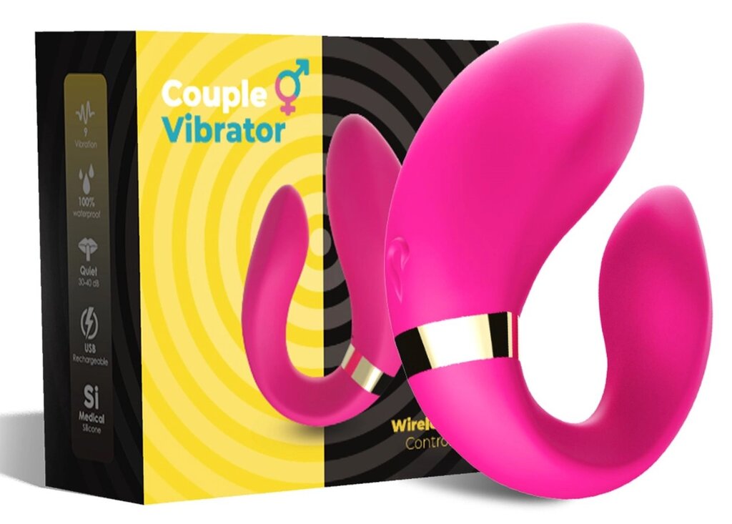 Вібромасажер для пар з пультом ДК рожевого кольору BOSS of TOYS Boss Series Couple Vibrator Talla від компанії TALLA - фото 1