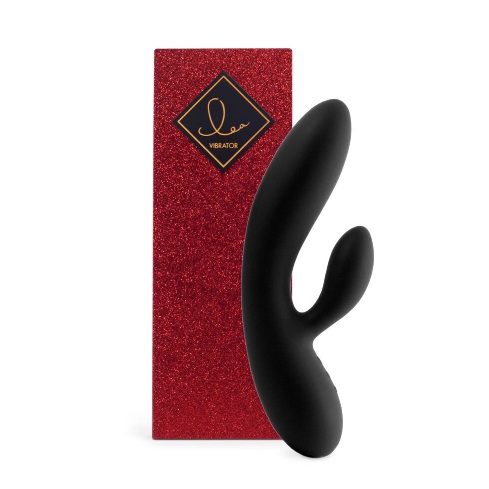 Водонепроникний вібратор кролик з відростком для клітора чорний FeelzToys Lea Rabbit Vibrator Talla від компанії TALLA - фото 1