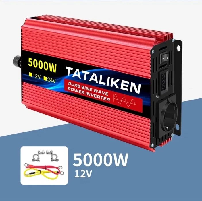 Перетворювач напруги, інвертор Tataliken на 5000W 12V- 220V Чистий синус від компанії Tech House - фото 1