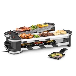 Раклетний гриль Klarstein Tenderloin Raclette Grill 1200 Вт 8 осіб з натурального каменю ( 10035260)