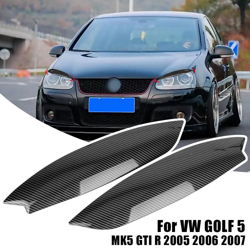 1 Пара хромованих фар, накладка на повіки для брів для Volkswagen для VW GOLF 5 MK5 GTI R 2005 2006 2007, зовнішні Під від компанії greencard - фото 1