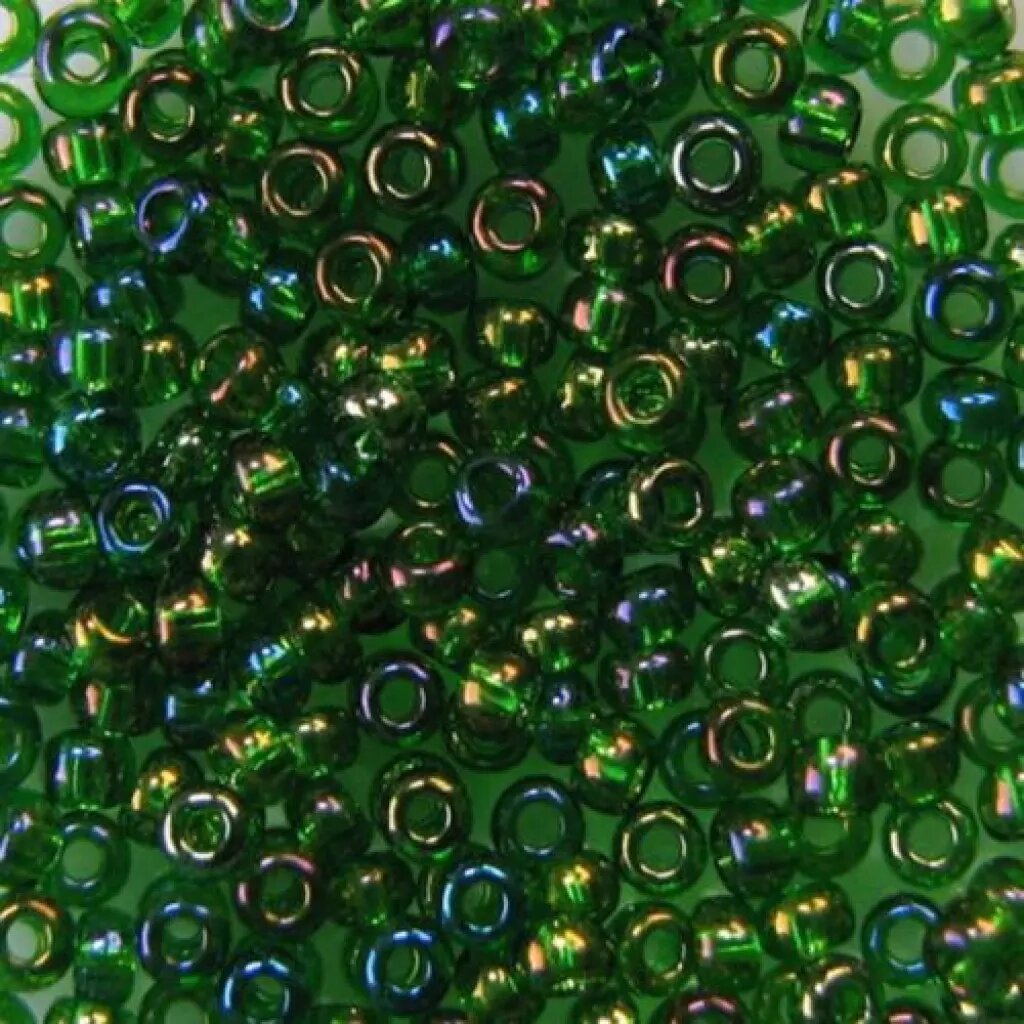 10 шт Бісер чехія Preciosa 51120 в упаковці 10 грамів темно зелений Код/Артикул 87 від компанії greencard - фото 1