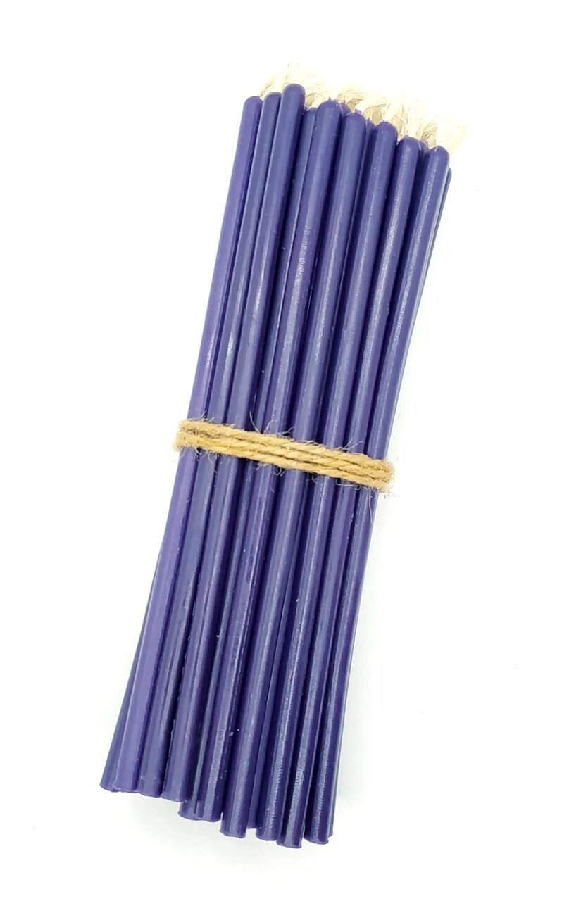 10 шт Фіолетові воскові свічки, 90 хвилин Код/Артикул 144 від компанії greencard - фото 1