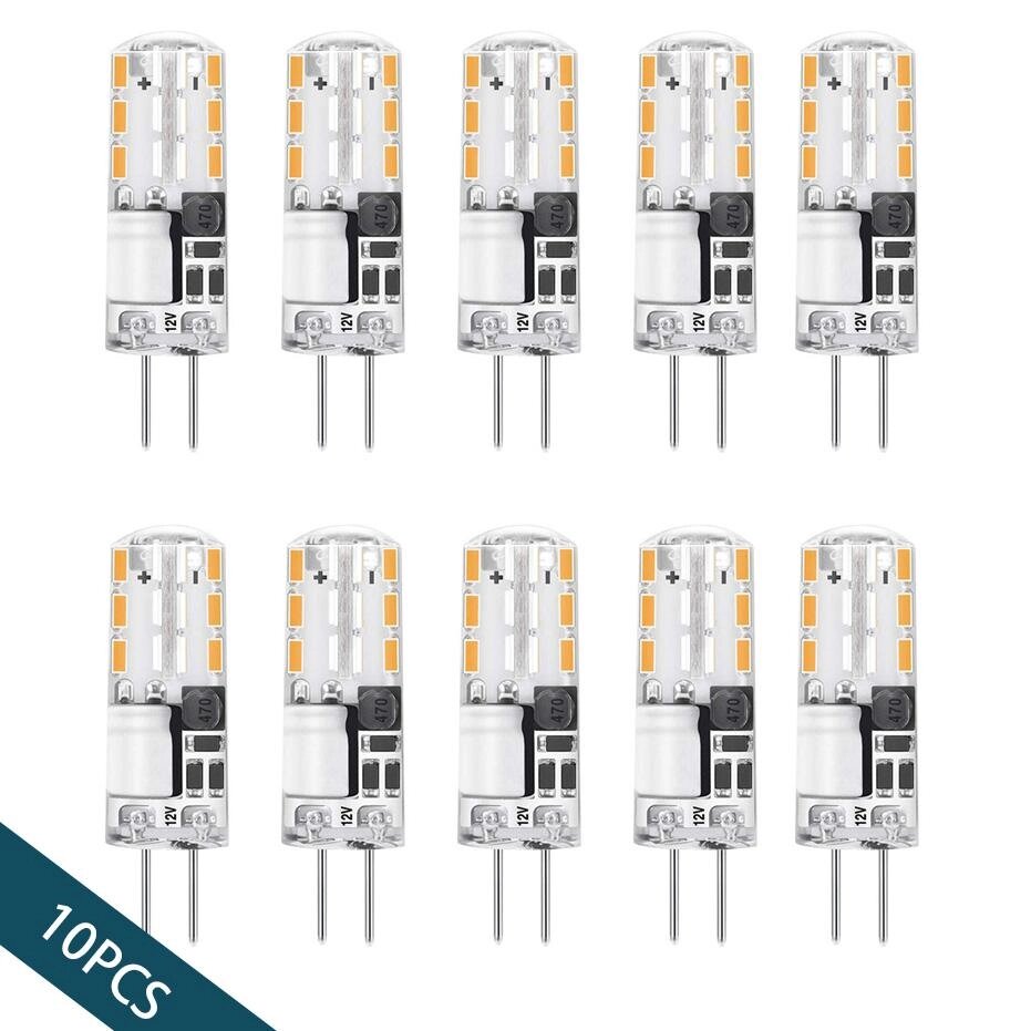 10 Упаковок, міні-світлодіодна лампа G4, 12 В, Smd3014, без мерехтіння, світлодіодне освітлення, силіконове освітлення,  від компанії greencard - фото 1