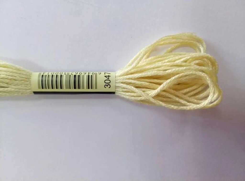 15 шт Нитка для вишивки муліне Airo 3047 жовто-біжевий Код/Артикул 87 від компанії greencard - фото 1