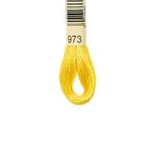 15 шт Нитка для вишивки муліне  Airo 973  жовтий колір Код/Артикул 87 від компанії greencard - фото 1