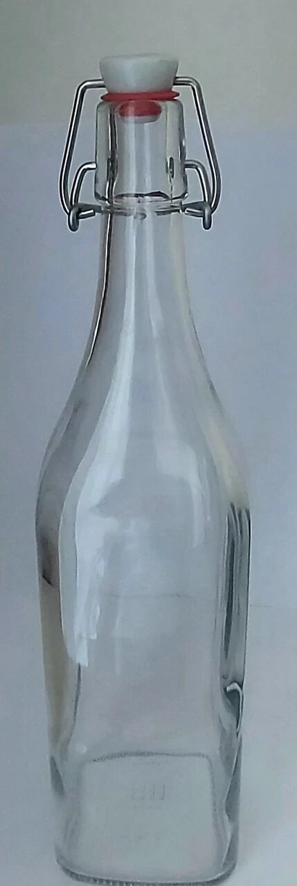 15 шт Пляшка скло 1000 мл коричнева з бугельним замком упаковка від компанії greencard - фото 1