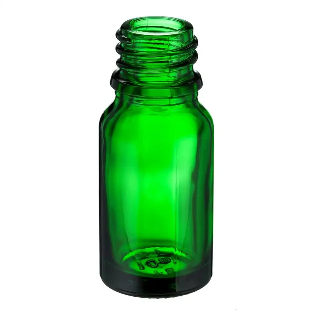 192 шт Флакон скляний із гвинтовою горловиною Зеленого кольору DIN18, 10 мл ФК-10Кс ( скляний флакон 10 мл ) упаковка від компанії greencard - фото 1