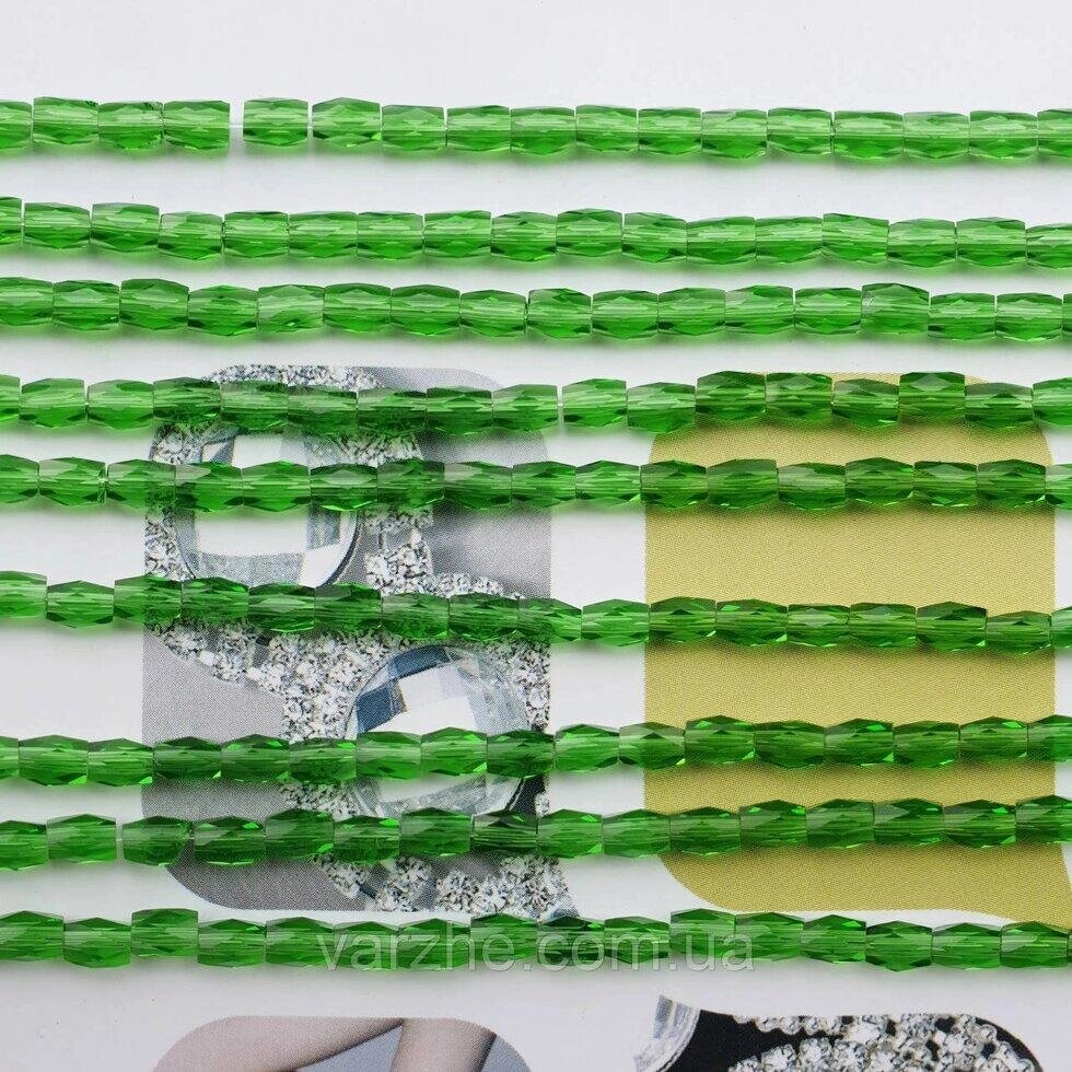 2 шт Кришталева намістина "склярус", зелена, 2х4 мм, 100 намістин Код/Артикул 192 CRsk-2х4_07 від компанії greencard - фото 1