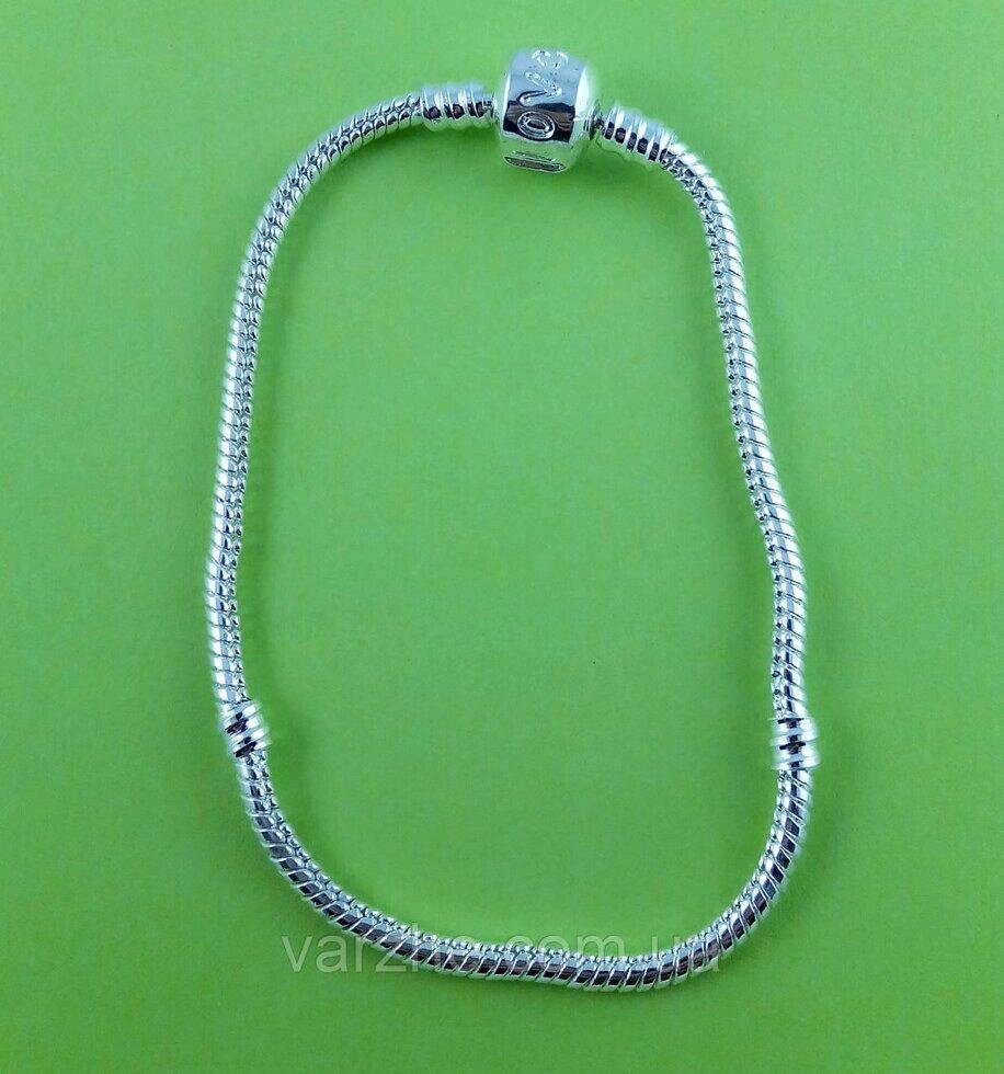 2 шт Основа для браслету в стилі "Pandora", покриття під срібло, 18 см Код/Артикул 192 ZB-0001 від компанії greencard - фото 1