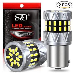 2 Шт. P21W led 1156 BA15S PY21W BAU15S BAY15D P21/5W 1157 світлодіодні лампи T20 7440 W21W WY21W 7443 W21/5W 42SMD під