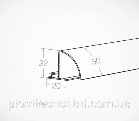 2 шт PRO30 Закруглений поличний профіль 1250 мм Код/Артикул 132 270034-00-1250 від компанії greencard - фото 1