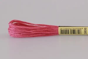 20 шт Нитка для вишивки муліне СXС 3806 рожевий колір Код/Артикул 87