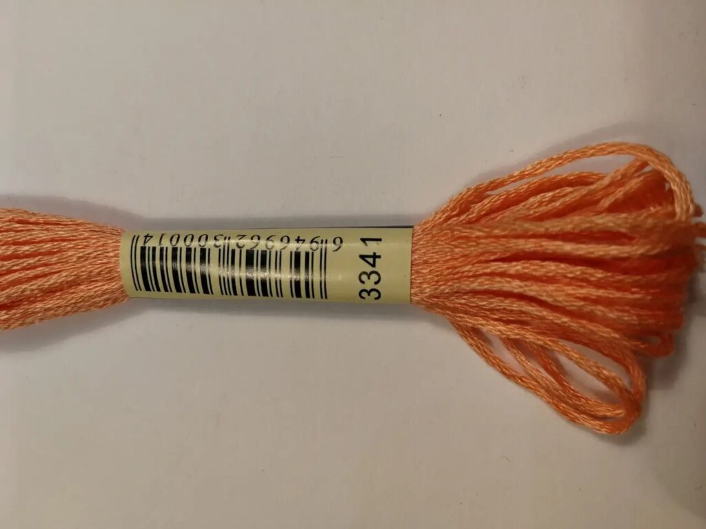 20 шт Нитка для вишивки муліне Airo 3341 абрикосовий Код/Артикул 87 від компанії greencard - фото 1