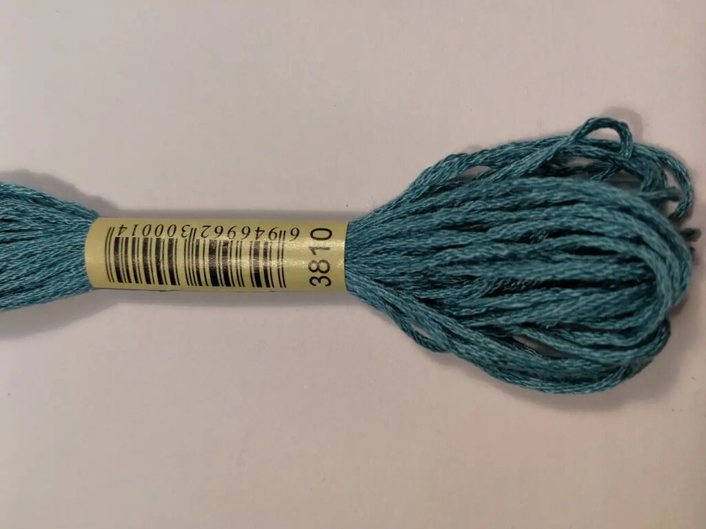20 шт Нитка для вишивки муліне Airo 3810 блакитний Код/Артикул 87 від компанії greencard - фото 1