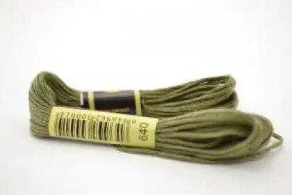 20 шт Нитка для вишивки муліне Airo 640 зелено-сірий Код/Артикул 87 від компанії greencard - фото 1