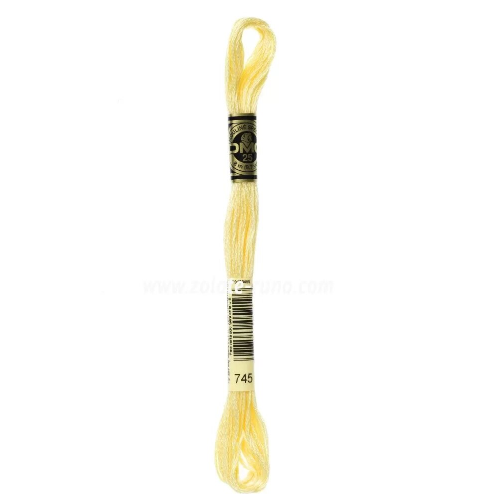 20 шт Нитка для вишивки муліне Airo 745 жовта Код/Артикул 87 від компанії greencard - фото 1