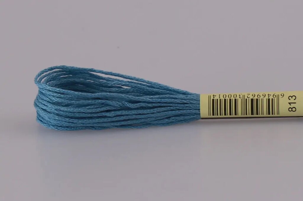 20 шт Нитка для вишивки муліне Airo 813 синій Код/Артикул 87 від компанії greencard - фото 1