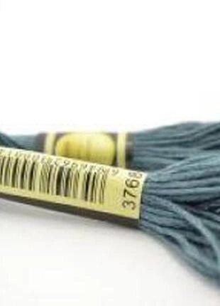 20 шт Нитка для вишивки муліне СХС 3768 сіро-синій колір Код/Артикул 87 від компанії greencard - фото 1