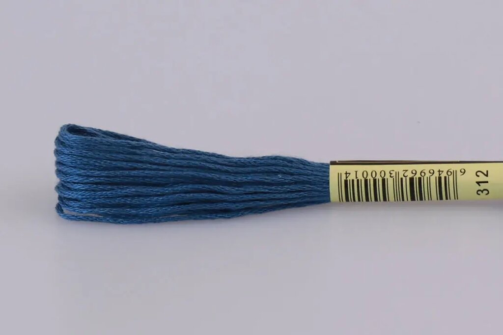 20 шт Нитка для вишивки муліне СXС 312 синій колір Код/Артикул 87 від компанії greencard - фото 1