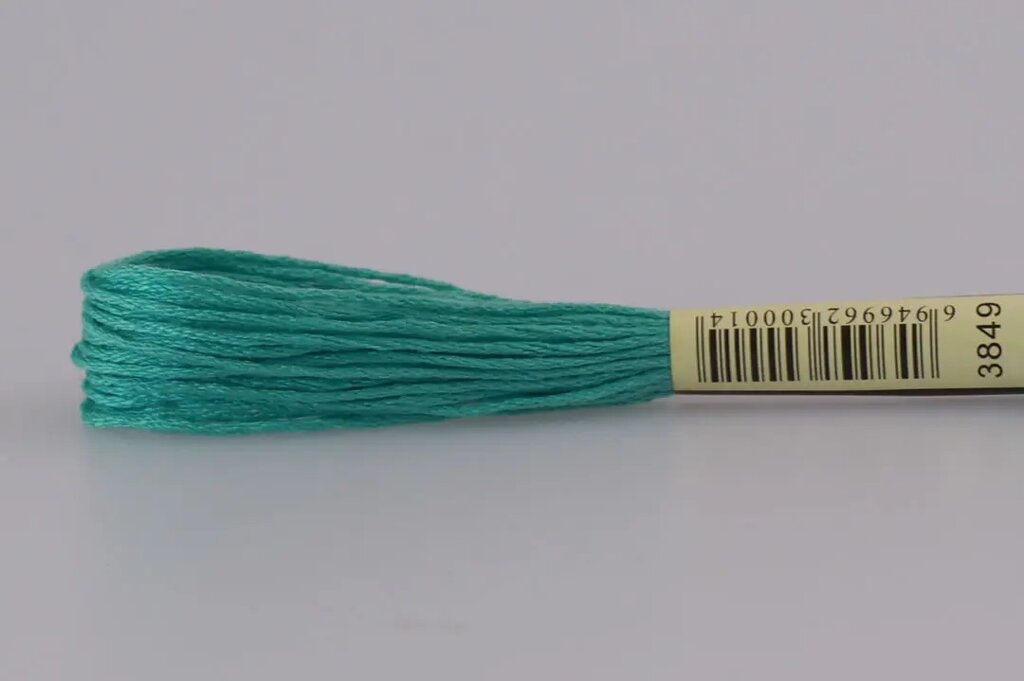 20 шт Нитка для вишивки муліне СXС 3849 зелений Код/Артикул 87 від компанії greencard - фото 1