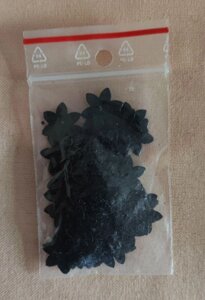 20 шт Паєтки пришивні та клейові зірочки чорного кольору розмір 10 мм Код/Артикул 87