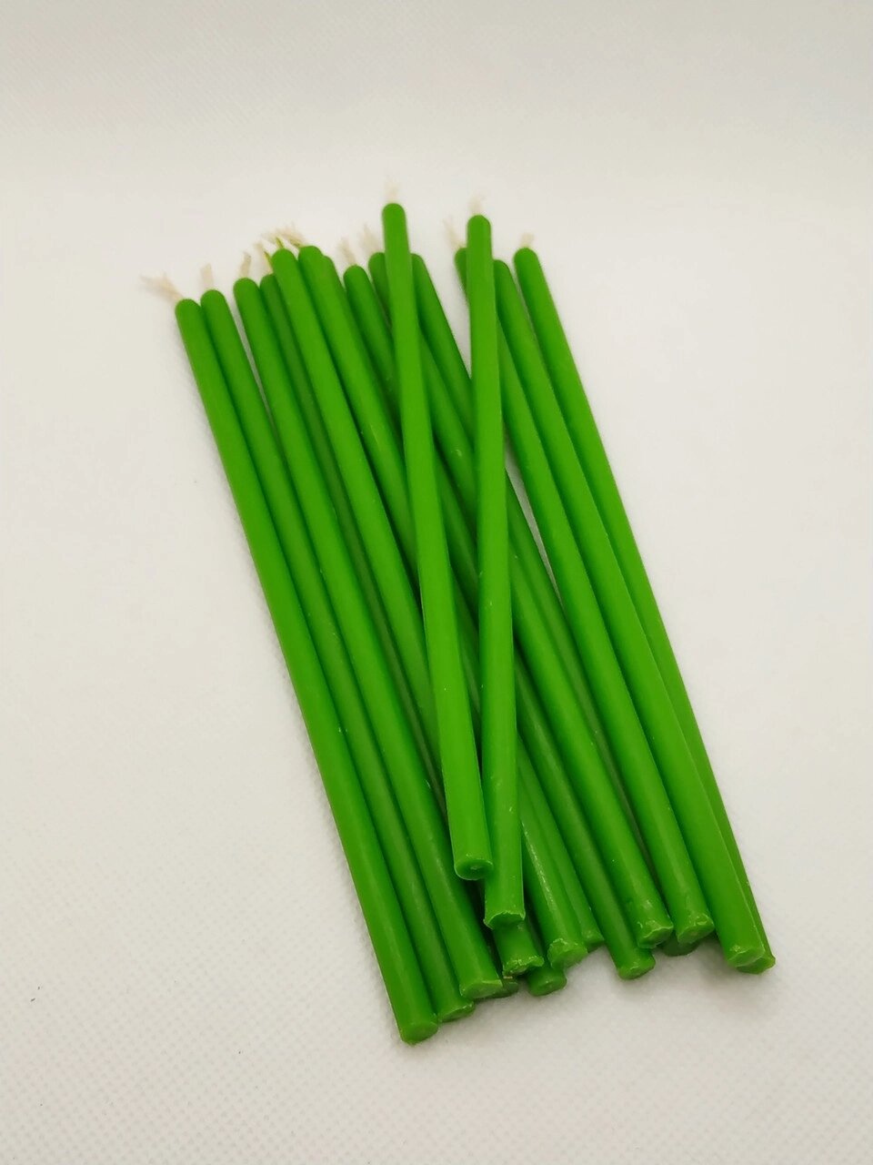 20 шт Зелені воскові свічки 30 хвилин натуральний віск Код/Артикул 144 від компанії greencard - фото 1