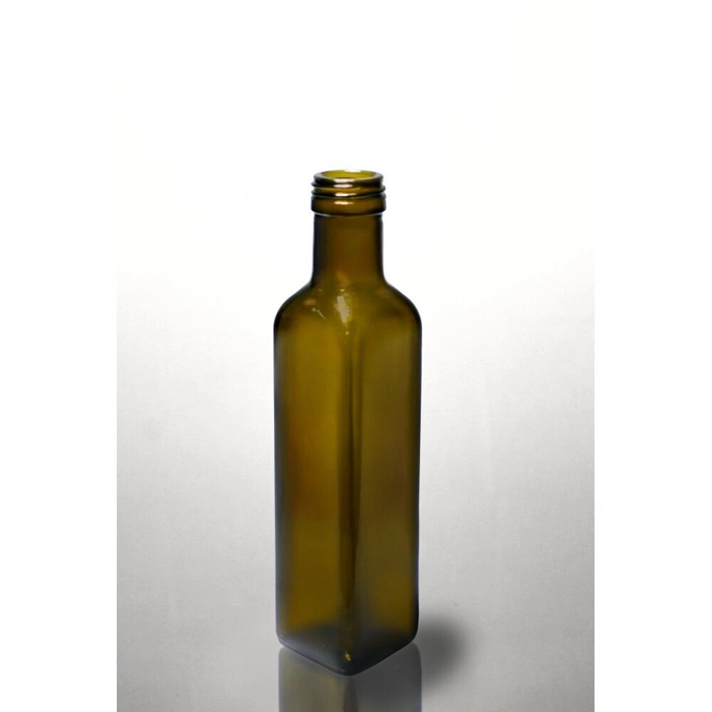 200 шт пляшка скло оливкова 250 мл упаковка без кришки від компанії greencard - фото 1