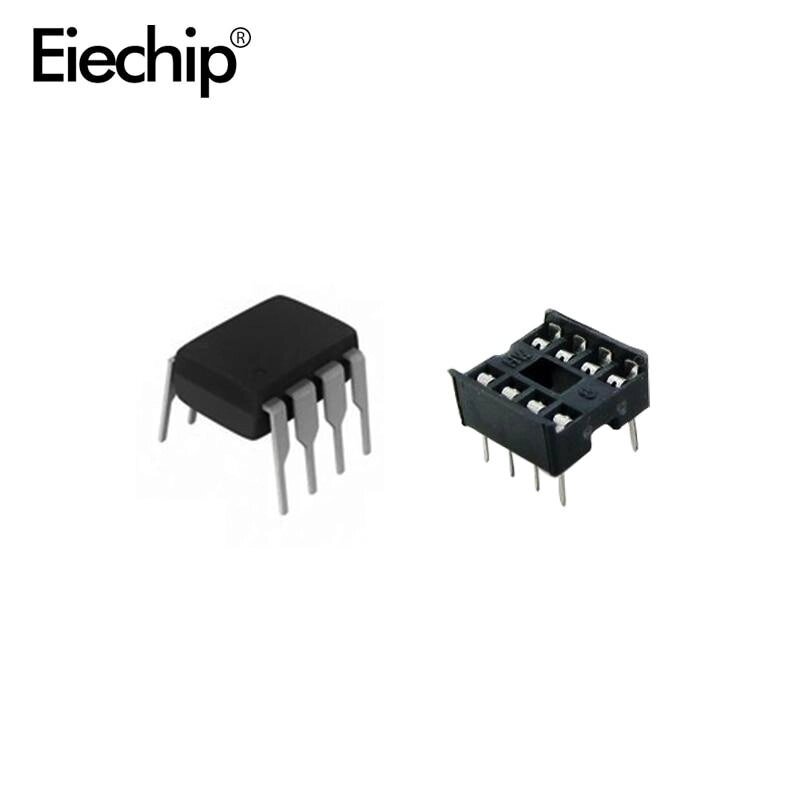 20Шт NE555 IC 555  8-контактні DIP роз'єми (по 10 кожен) ic ne555 та роз'єми DIP8 diy для arduino стартера від компанії greencard - фото 1