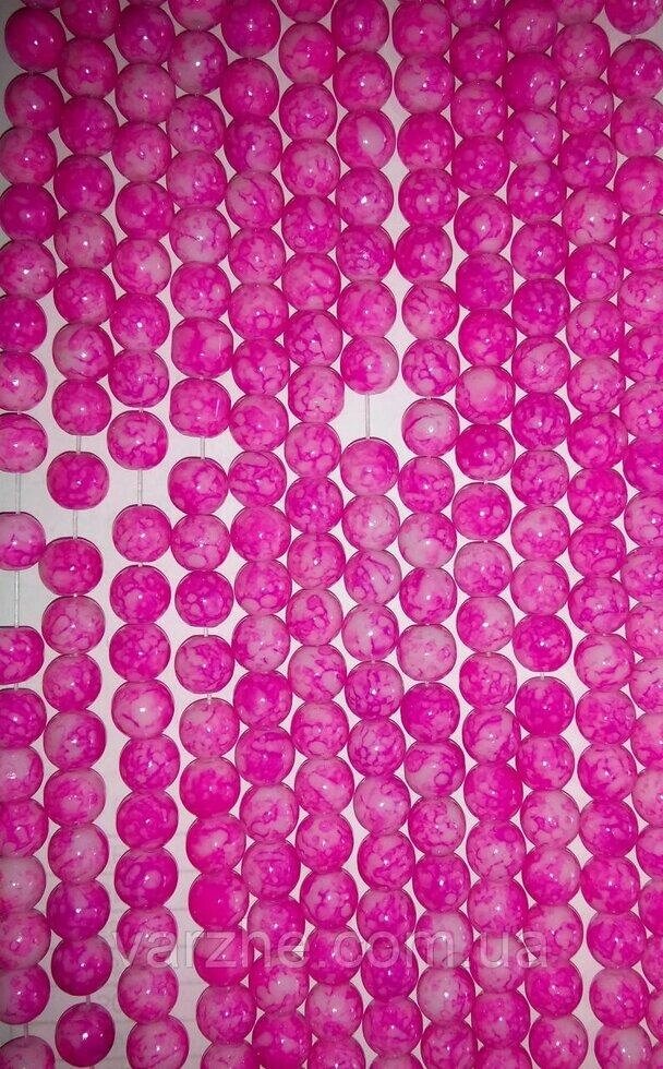 3 шт Керамічні намистини "Рожевий мармур", 8 мм Код/Артикул 192 КВ-0003 від компанії greencard - фото 1