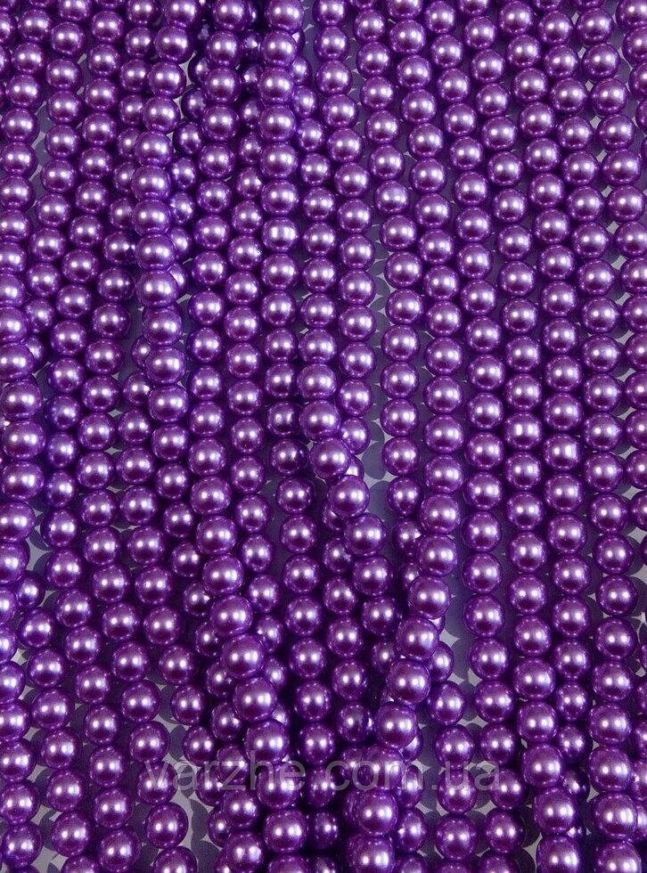 3 шт Керамічні намистини, яскраво фіолетові 8 мм Код/Артикул 192 КВ-1064_8 від компанії greencard - фото 1