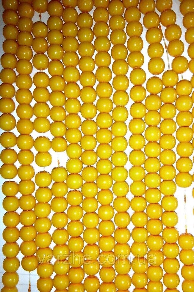 3 шт Керамічні намистини, жовті без перламутр 6 мм Код/Артикул 192 КВ-0013_6 від компанії greencard - фото 1