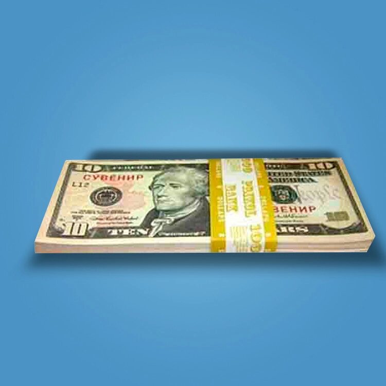 3 шт Засоби сувенірні 10 доларів — (пачка 80 шт.) Код/Артикул 84 USD-10 від компанії greencard - фото 1