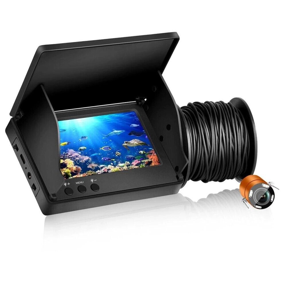 4,3-дюймова камера для підводної риболовлі Ширококутовий інфрачервоний нічний бачення HD ехолот 30M 1000TVL Під від компанії greencard - фото 1
