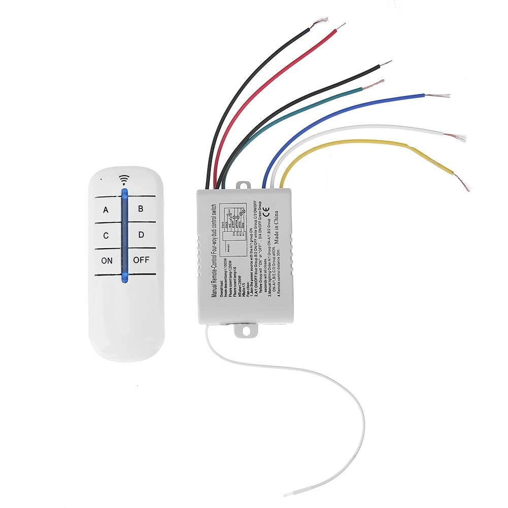 4 Реле 220 У цифровий інтелектуальний настінний світильник бездротовий перемикач дистанційного керування Під замовлення  від компанії greencard - фото 1