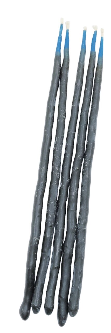 4 шт Макана свічка виготовлена за старовинною технологією макання синьо-чорна набір 5 шт. Код/Артикул 144 від компанії greencard - фото 1