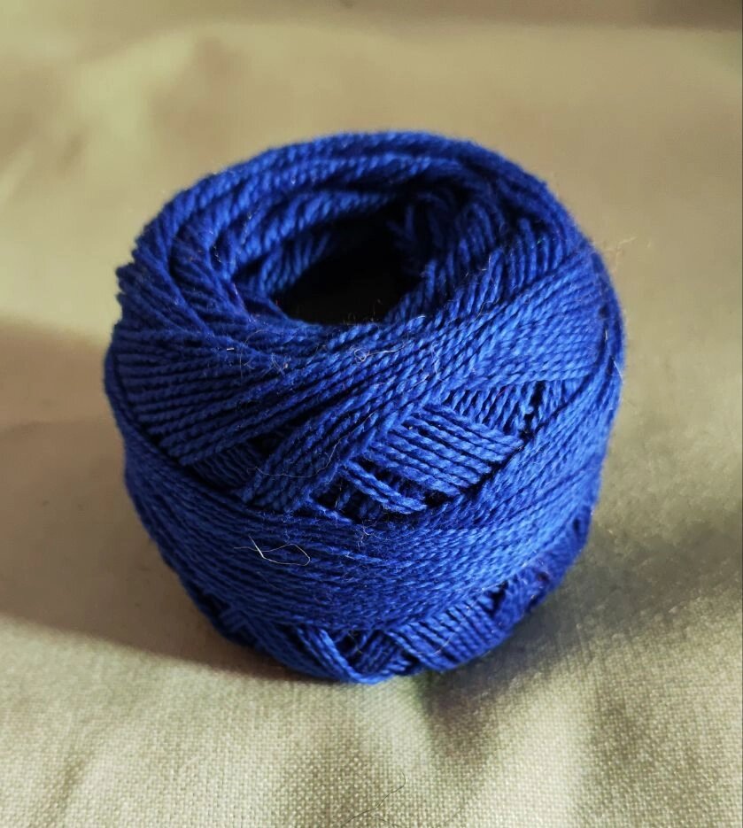 4 шт Нитка для вишивки хлопкові  синього кольору Код/Артикул 87 від компанії greencard - фото 1