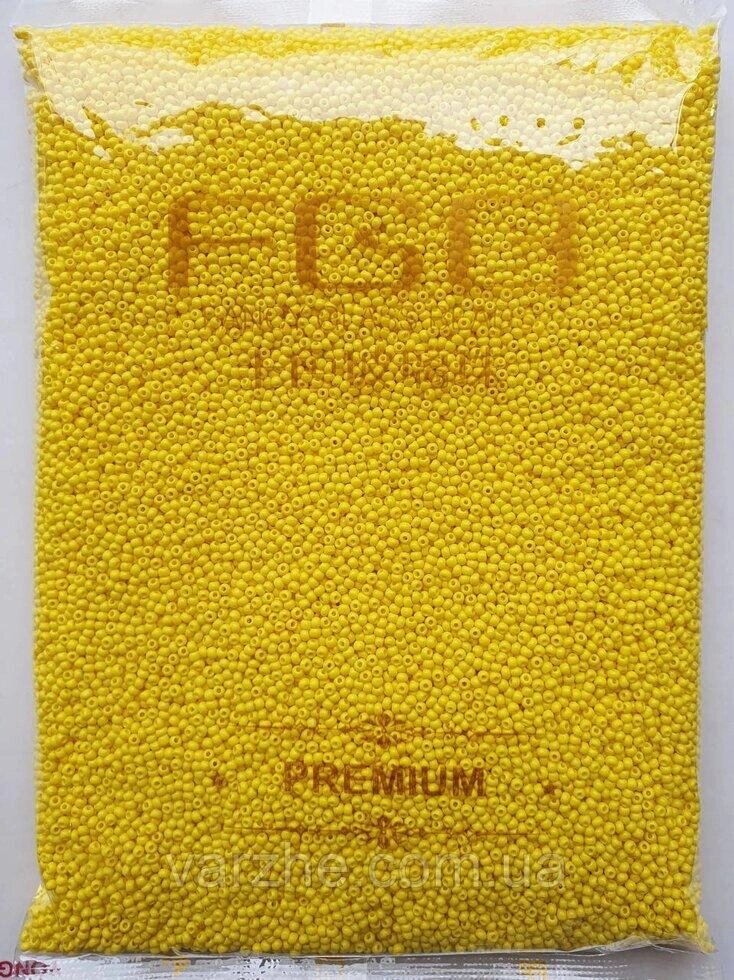 5 шт Бісер FGB Premium жовтий матовий, 20 г/упаковка Код/Артикул 192 FGB-01001_20 від компанії greencard - фото 1