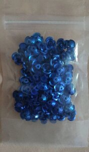 5 шт Паєтки пришивні та клейові троянди синього кольору 10 міліметрів Код/Артикул 87