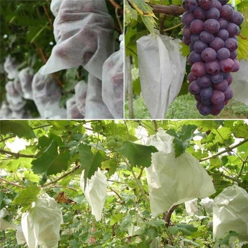 55 шт Мішок від ос на виноград  діаметром 15 см (25*38 см) з агроволокна Код/Артикул 11 від компанії greencard - фото 1