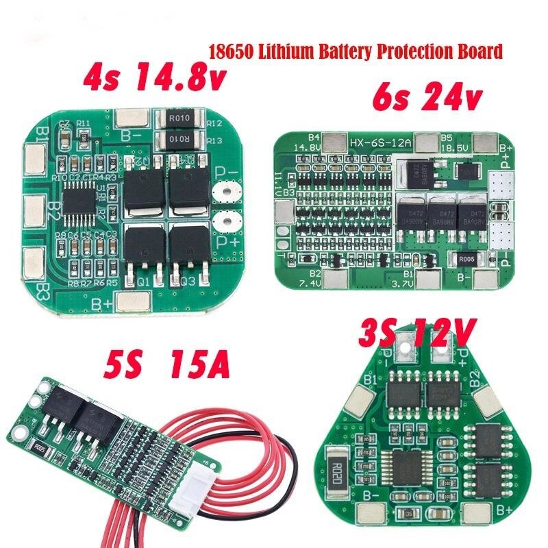 5S 15A 4S 14,8 В 3S 12 В 6 S 24 У друковану плату BMS захисна плата для 18650 літій-іонний модуль літієвої батареї від компанії greencard - фото 1